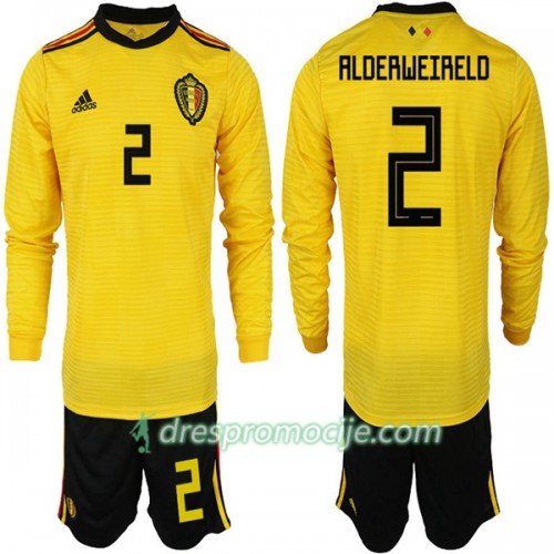 Belgija Dres ALDERWEIRELD 2 Dječji Gostujući Svjetsko prvenstvo 2018 Dugim Rukavima Belgija Dres ALDERWEIRELD 2 Dječji Gostujući Svjetsko prvenstvo 2018 Dugim Rukavima